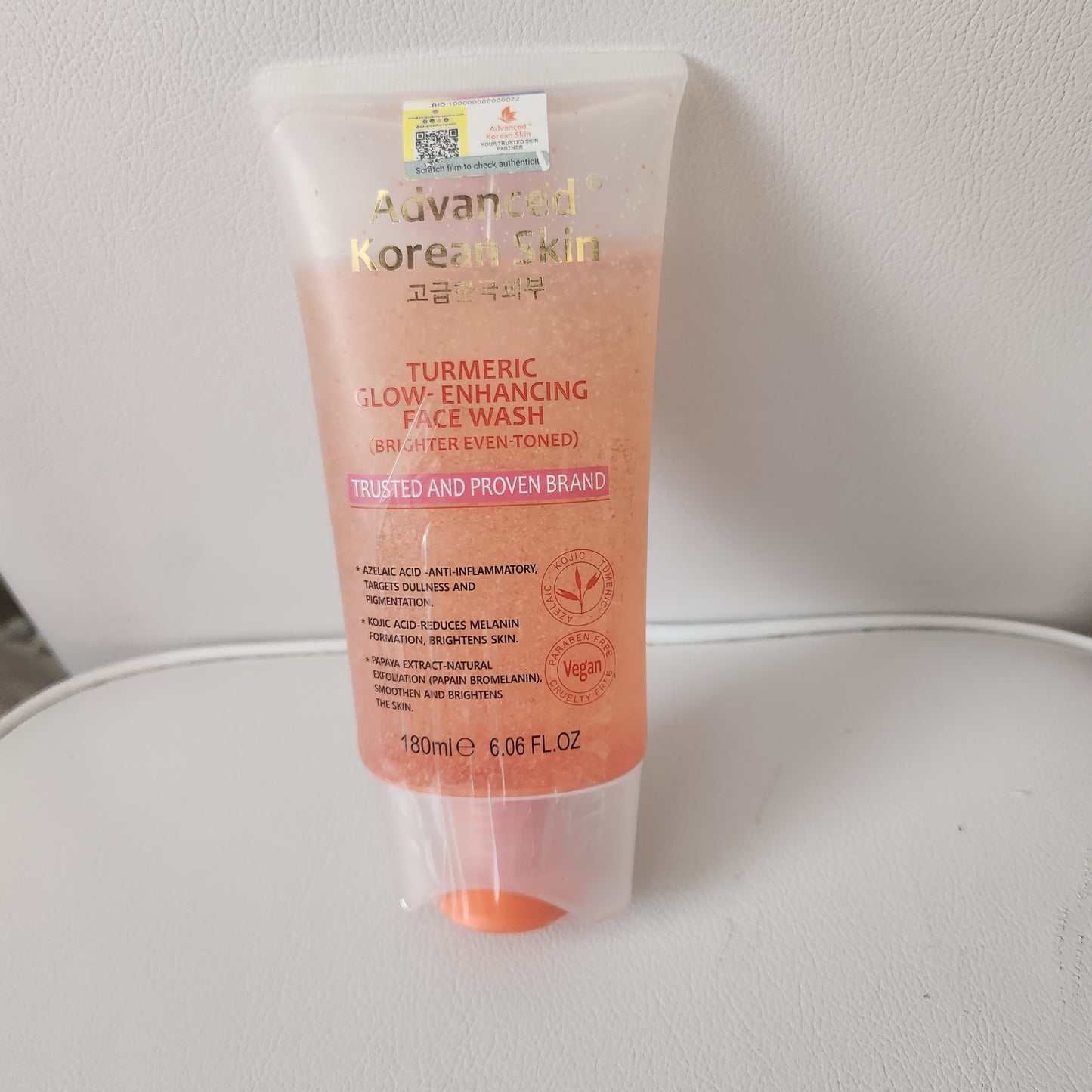 Advanced Korean Skin Turmeric Glow-Enhancing Face Wash 180ml Brighter Even Toned Brightening