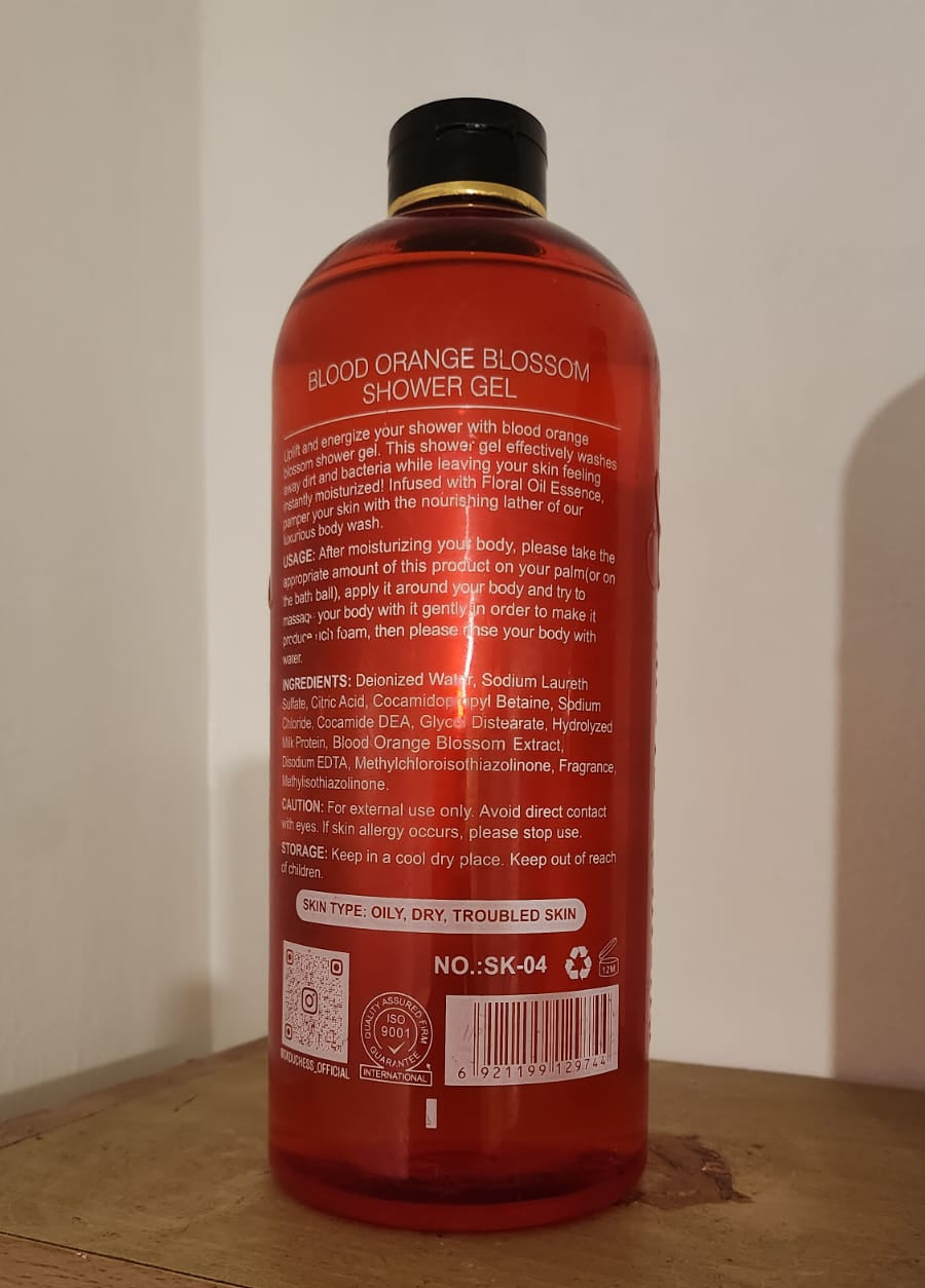SK Duchess Blood Orange Blossom Shower Gel SPF30 for Refreshing Body Care