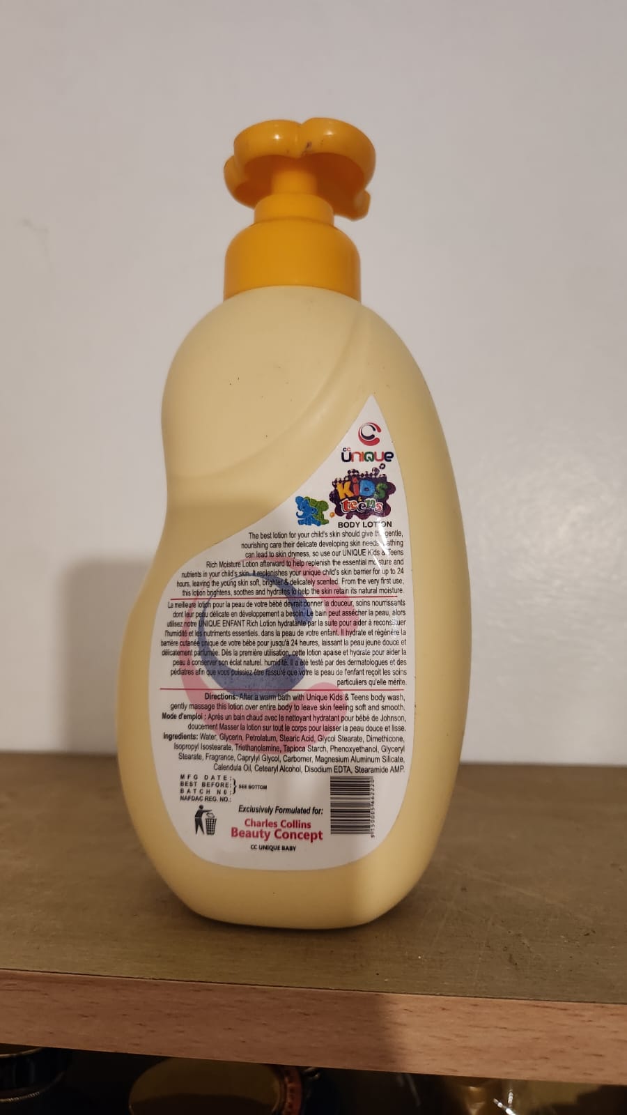 Unique Kids And Teens Natural Calendula and Nourishing Aloe Vera Body Lotion 500ml