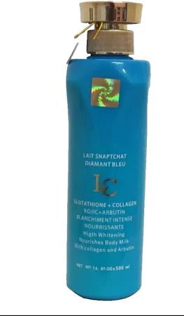 Lait Snapchat Diamant Blue Lightening Moisturizing Body Milk Lotion 500ml for Soft Skin Care