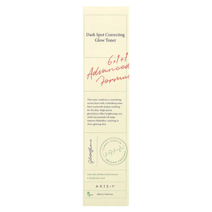 AXIS-Y Dark Spot Correcting Glow Toner [125ml] Skin Brightening