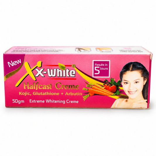 XX-White Halfcast Cream 50g – Kojic, Glutathione & Arbutin