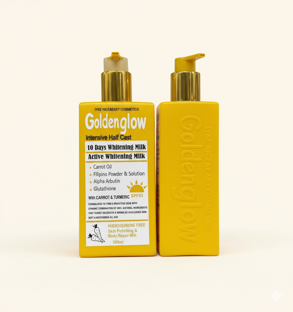 Golden Glow Lotion Whitening Milk Intensive Lotion 500ml for Radiant Skin Care Moisturizers Body Care