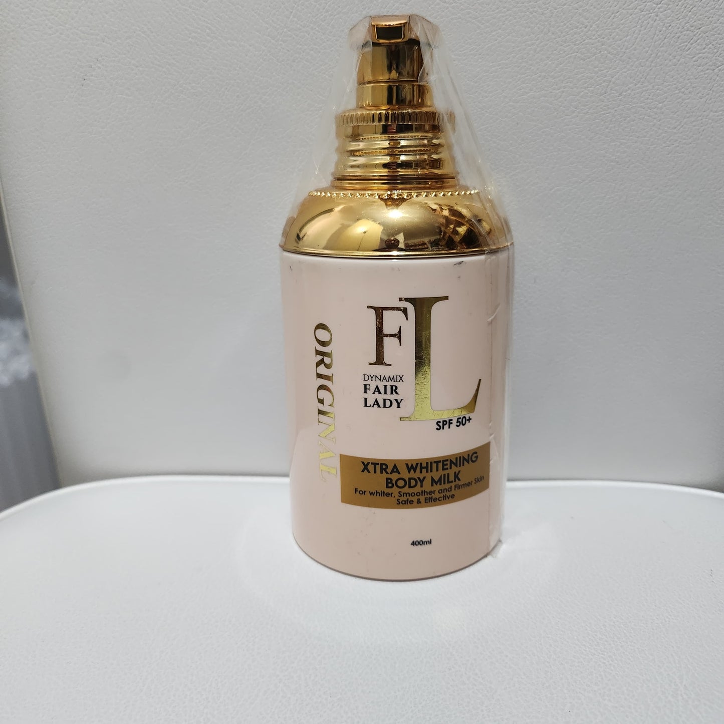 Fair Lady Gold Xtra Whitening Body Milk with SPF50, Whitening Lotion for Radiant Skin Care, 400ml Moisturizers