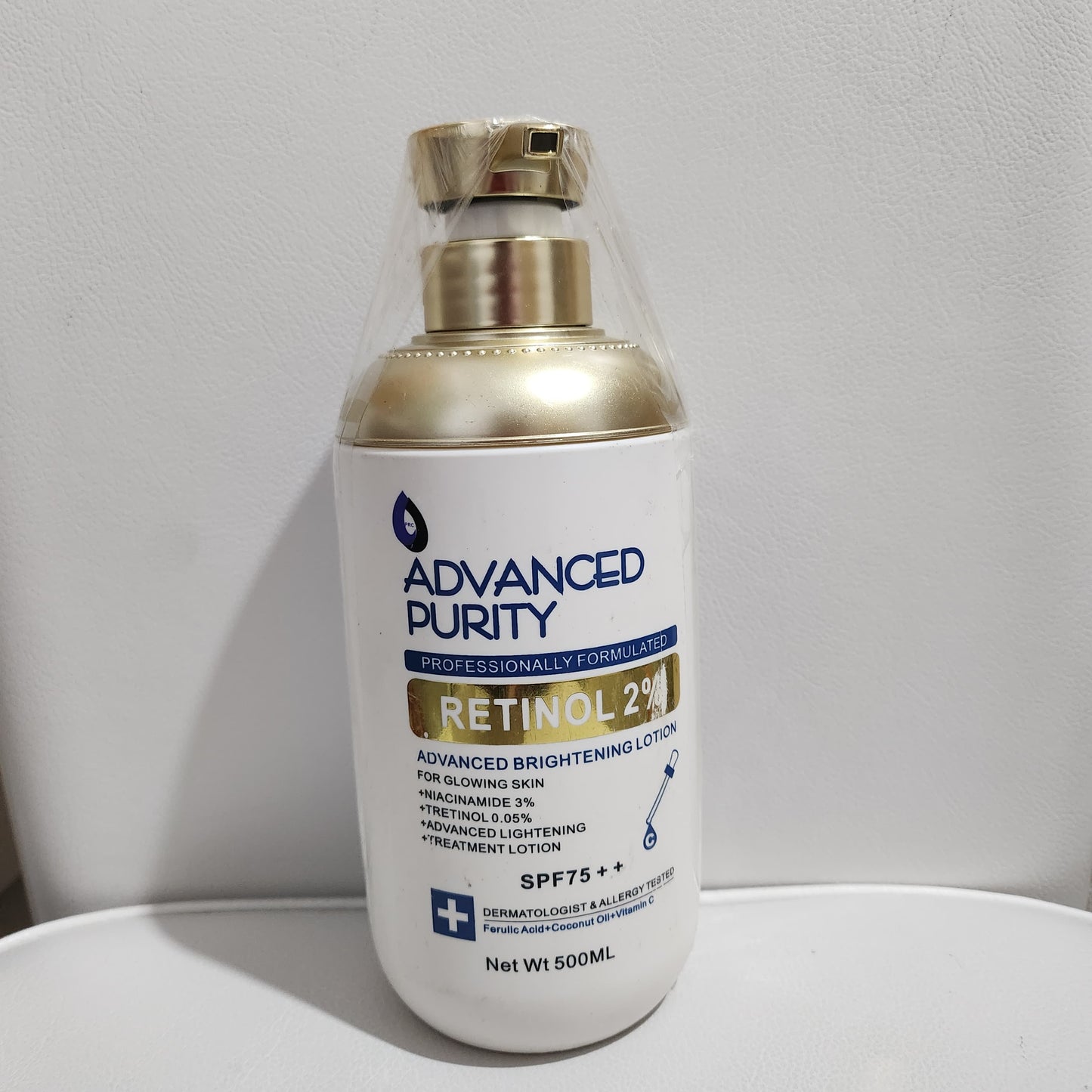 Advance Purity Retinol 2% Brightening Lotion SPF75++ 500ml for Radiant Skin Care