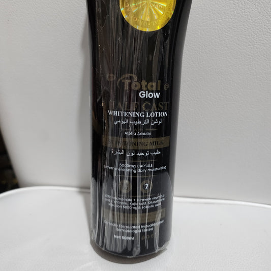 Total Glow Halfcast Whitening Lotion with Alpha Arbutin, Skin Toning Milk, 500ml