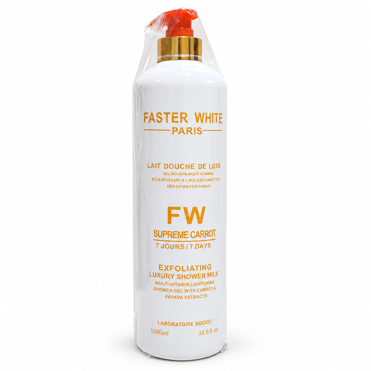Faster White Paris Supreme Carrot Shower Milk 1000ml