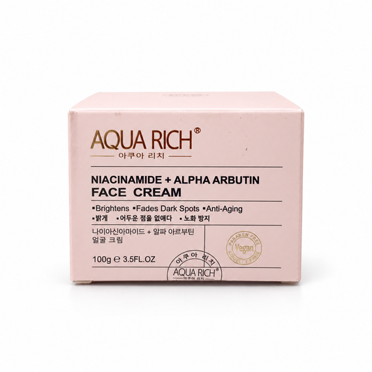 Aqua Rich Niacinamide + Alpha Arbutin Face Cream 100g