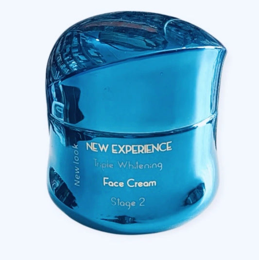New Experience Triple Whitening Face Cream Stage 2 Blue 50ml for Radiant Skin Moisturizers