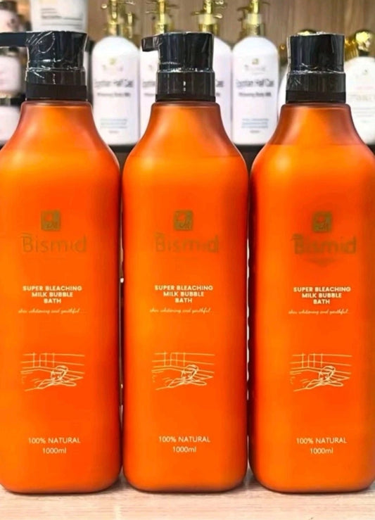 Bismid Super Bleaching Milk Bubble Bath Shower Gel 1000ml - Refreshing & Invigorating Body Care Product