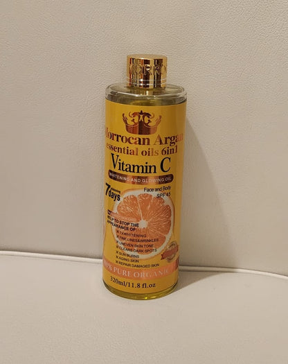 Moroccan Argan Essential Oils 6-in-1 In Different Variants ( Niacinamide, Vitamin C & Turmeric) Oil for Skin Care Body Care