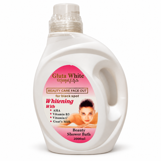 Gluta White Beauty Shower Bath 2000ml – AHA & Goat's Milk