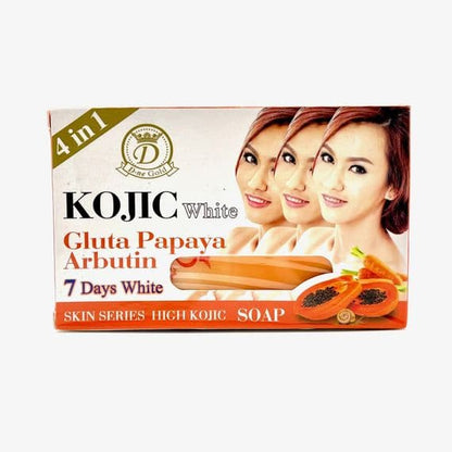 Kojic White Gluta Papaya Arbutin 7 Days Soap 160G for Radiant Skin Care