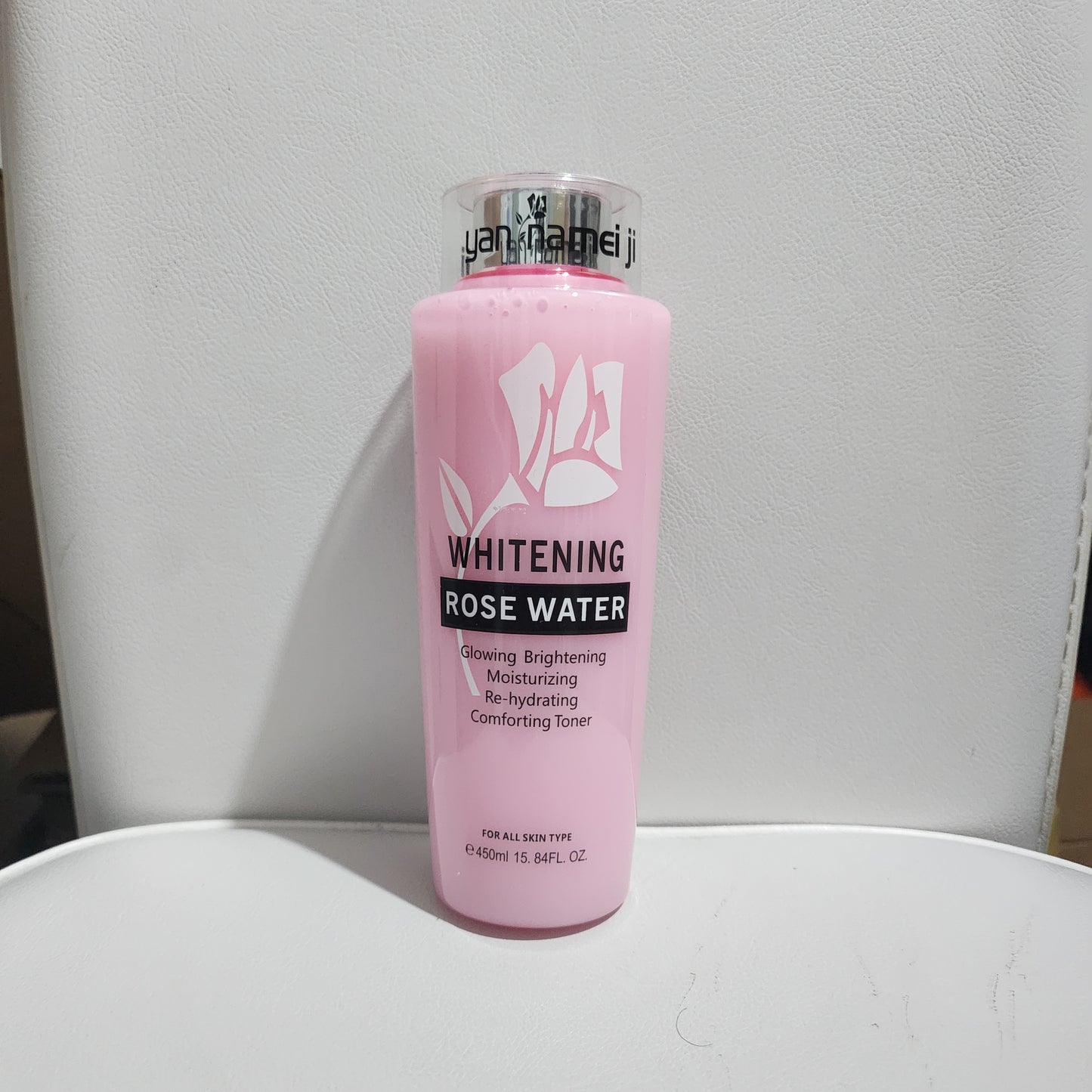 Yan namei ji Rose Whitening Rose Water - Blowing Brightening Moisturizing Re-hydrating Comforting Toner for All Skin Types 15.84FL.OZ