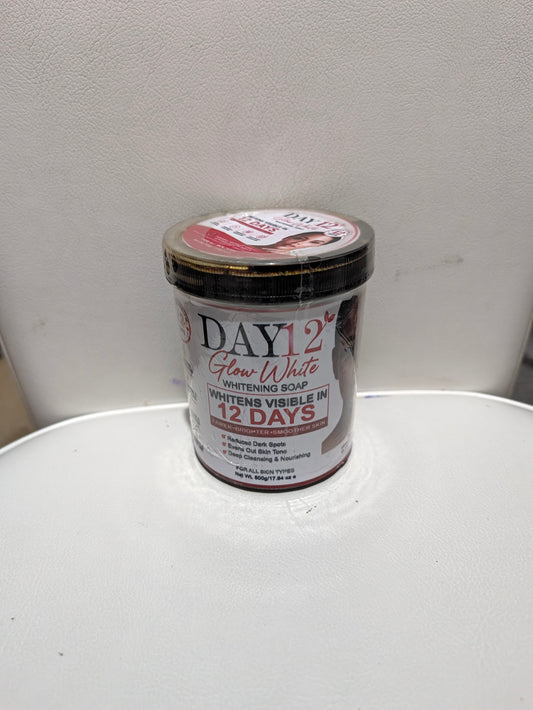 Day 12 Glow White Whitening Soap - Brightens Skin in 12 Days for All Skin Types 200g