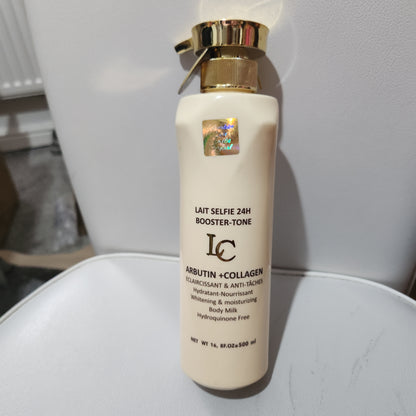 Lait Selfie 24H Booster-Tone Arbutin & Collagen Body Milk 500ml Hydrating Nourishing Moisturizers Moisturizing