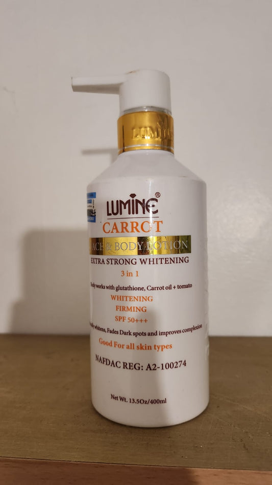 Lumine Gold Carrot Extra Strong Whitening Body Lotion Original 500ml X1 Anti Aging for All Skin Types