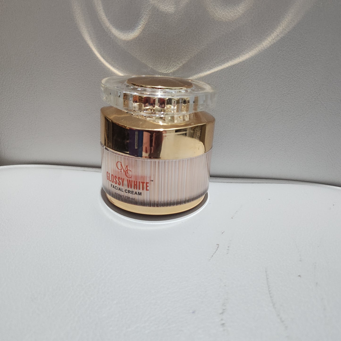 Glossy White Facial Cream - Luxurious Skincare for Radiant Complexion