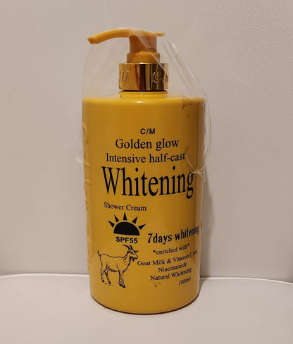 Golden Glow Intensive Half Cast Whitening Shower Gel Cream 1000ml for Radiant Skin Care