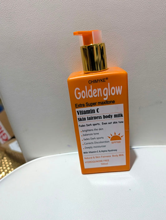 Golden glow Extra Super Maxitone Vitamin C Skin Fairness Body Milk Lotion SPF60 Fades Dark Spots Balances Tone