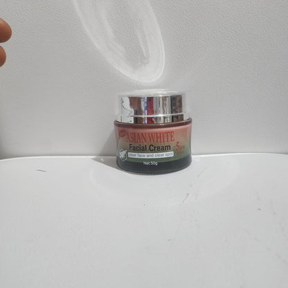 Asian White Facial Cream 50g - Clear Face and Body Care Product for Radiant Skin