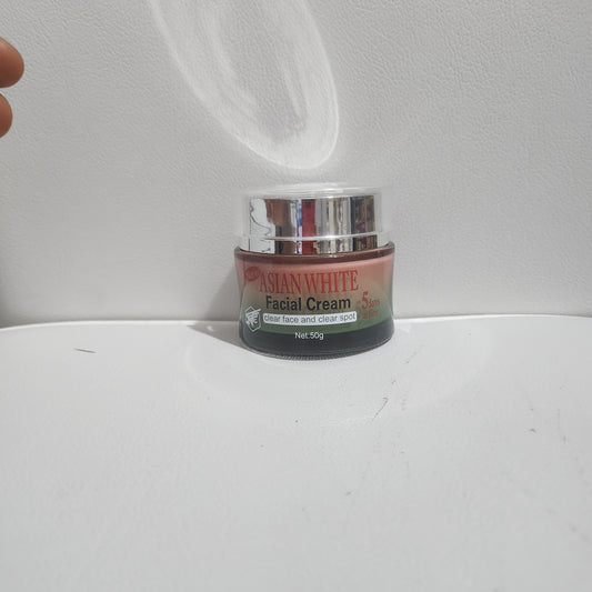 Asian White Facial Cream 50g - Clear Face and Body Care Product for Radiant Skin