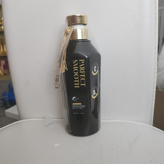 Perfect Smooth White Lotion 500ml Bottle with Gold Cap and Label for Smooth Skin Care