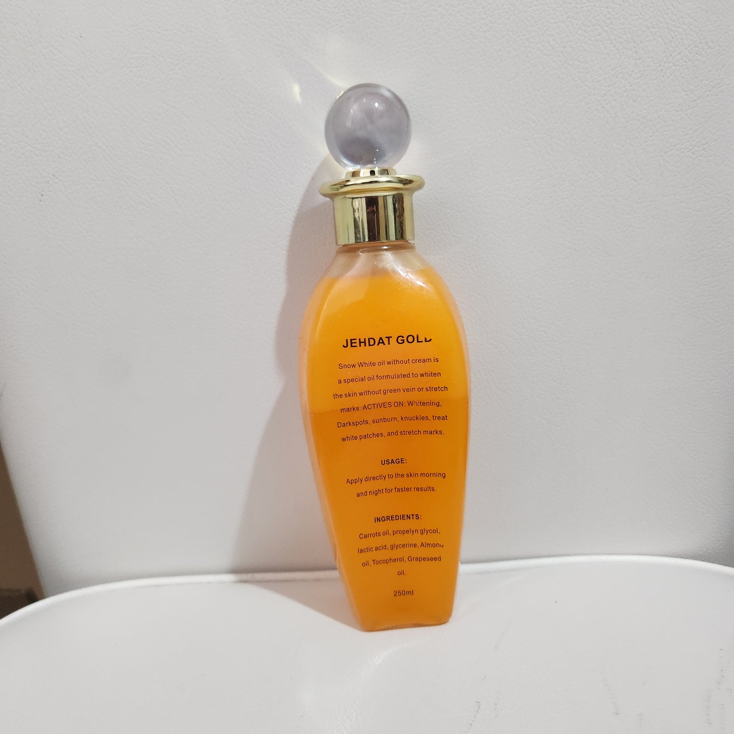 Jehdat Gold Snow White Oil Without Cream for Uneven Skin Extra Nourishing Oil
