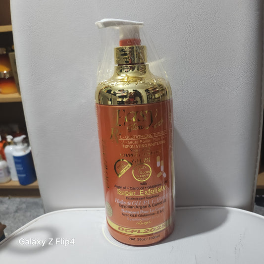 Easy Glow Egyptian Argan & Carrot Exfoliating Whitening Body Shower Gel Bath 1000ml