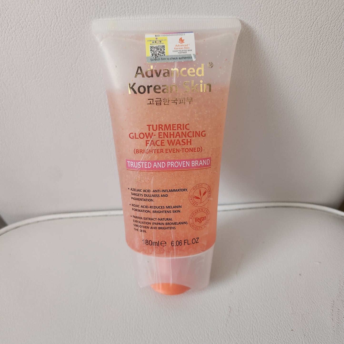 Advanced Korean Skin Turmeric Glow-Enhancing Face Wash 180ml Brighter Even Toned Brightening