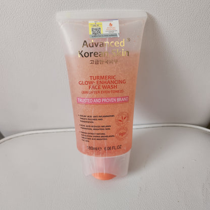 Advanced Korean Skin Turmeric Glow-Enhancing Face Wash 180ml Brighter Even Toned Brightening