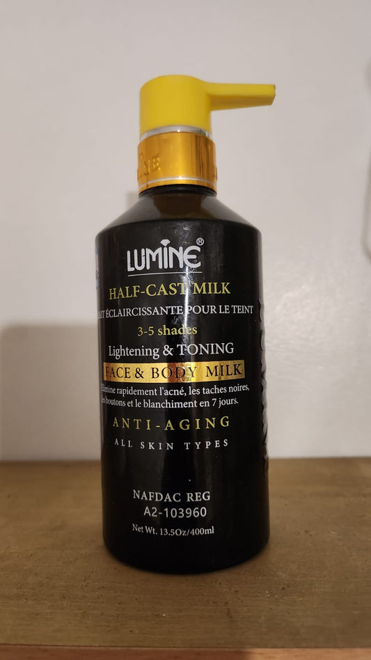 Lumine Half Cast Milk Lightening and Toning Face and Body Lotion Original 500ml X1 Anti Aging for All Skin Types