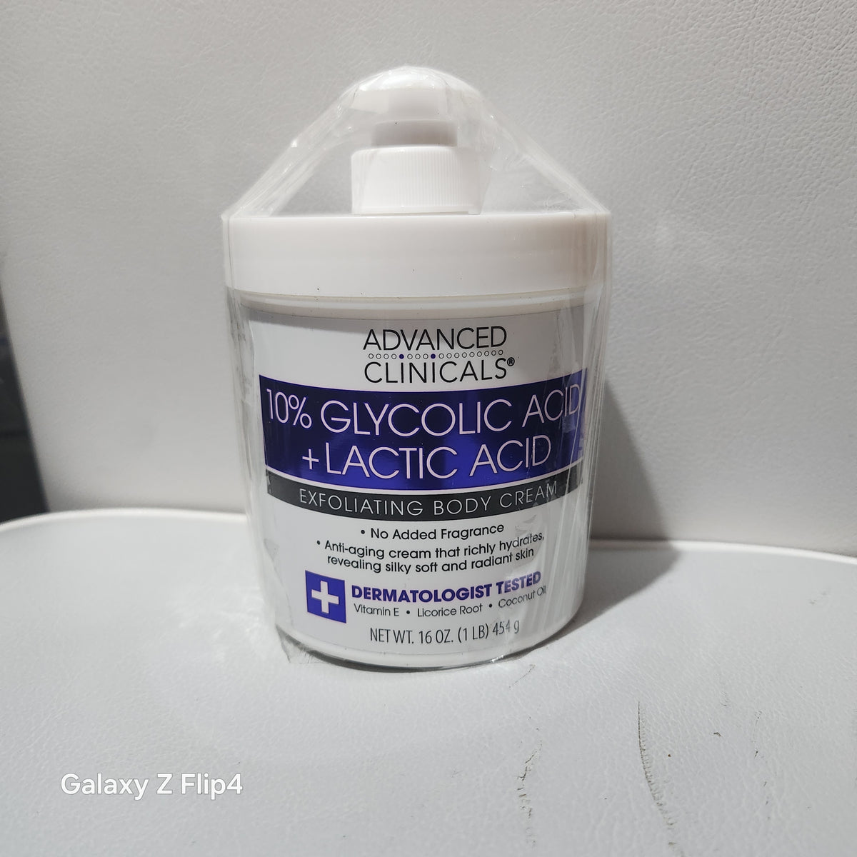 Advanced Clinicals 10% Glycolic Acid + Lactic Acid Exfoliating Body Cream 16 oz Dermatologist Tested No Added Fragrance