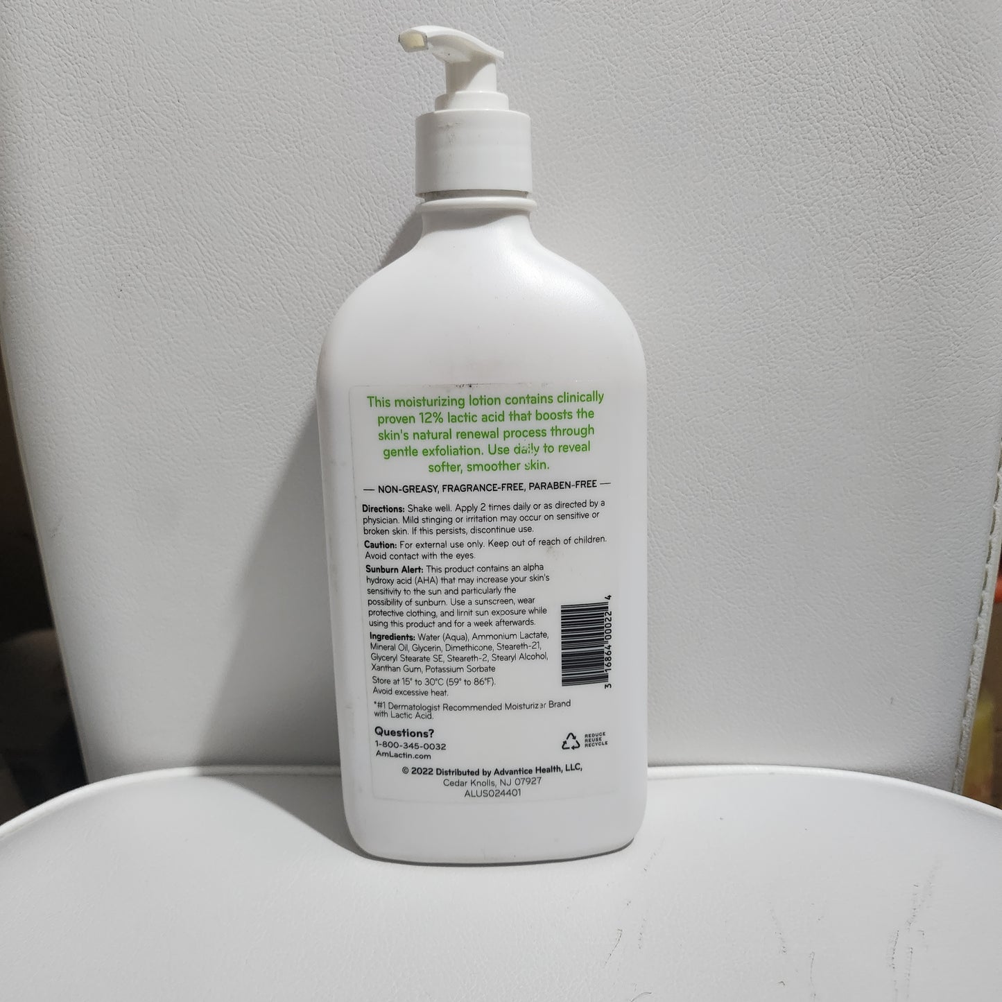 AmLactin Daily Nourish 12% Lactic Acid Moisturising & Hydrating Lotion for Rough Dry Skin 567g Moisture Rich Moisturizer