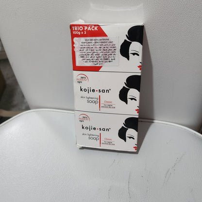 Kojie-san Classic Skin Lightening Soap Trio Pack 100g x 3 for Brighter Complexion