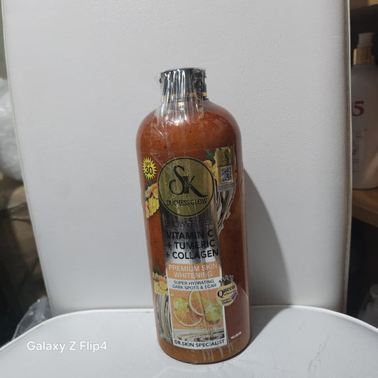 SK Duchess Glow Shower Gel with Vitamin C Tumeric & Collagen for Radiant Skin Care 1000ml