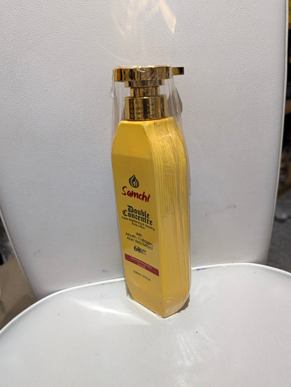 Samchi Double Concentre Super Brightening Showering Body Lotion with Albumin Collagen Aloe Vera Extract 60% 500ml