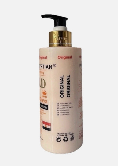 Purec Egyptian Magic Gold Whitening Body Lotion 300ml for Radiant Skin Care Moisturizers
