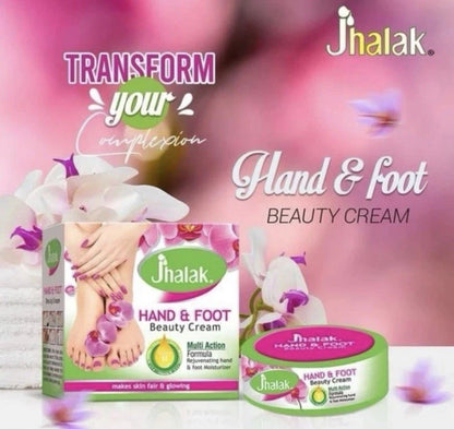 Jhalak Hand & Foot Whitening Cream 30ml for Dark Thighs Underarms Herbal Extracts Multi Action Formula