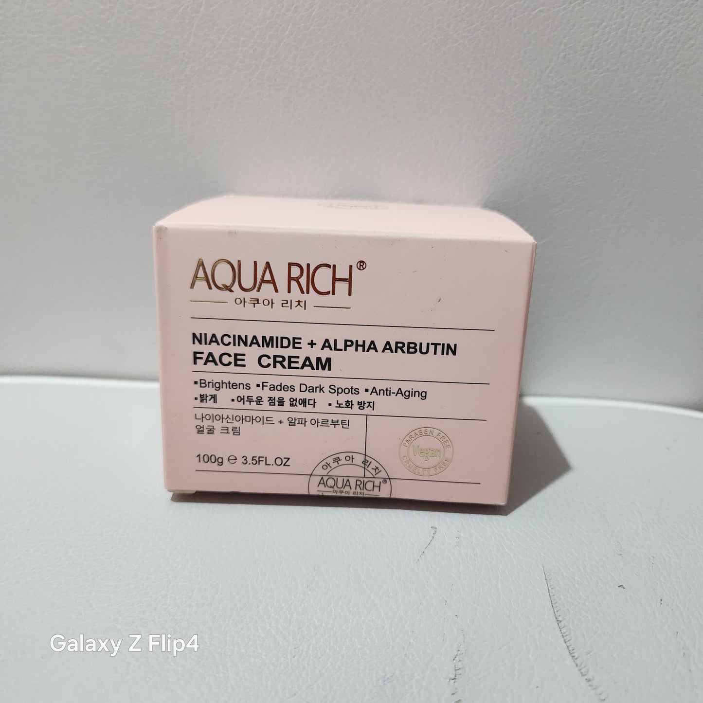 Aqua Rich Niacinamide + Alpha Arbutin Face Cream 100g Brightens Fades Dark Spots Anti-Aging Skincare Product