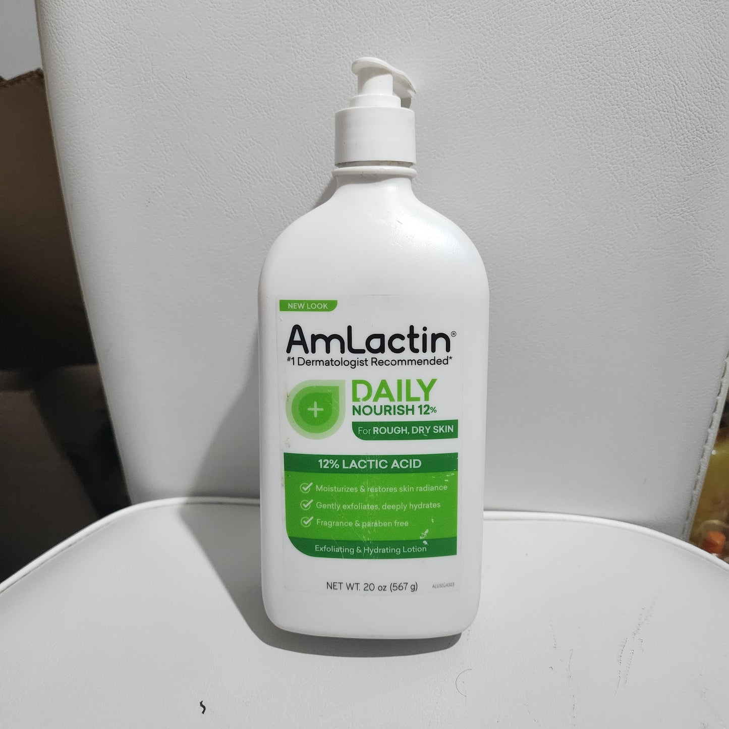 AmLactin Daily Nourish 12% Lactic Acid Moisturising & Hydrating Lotion for Rough Dry Skin 567g Moisture Rich Moisturizer