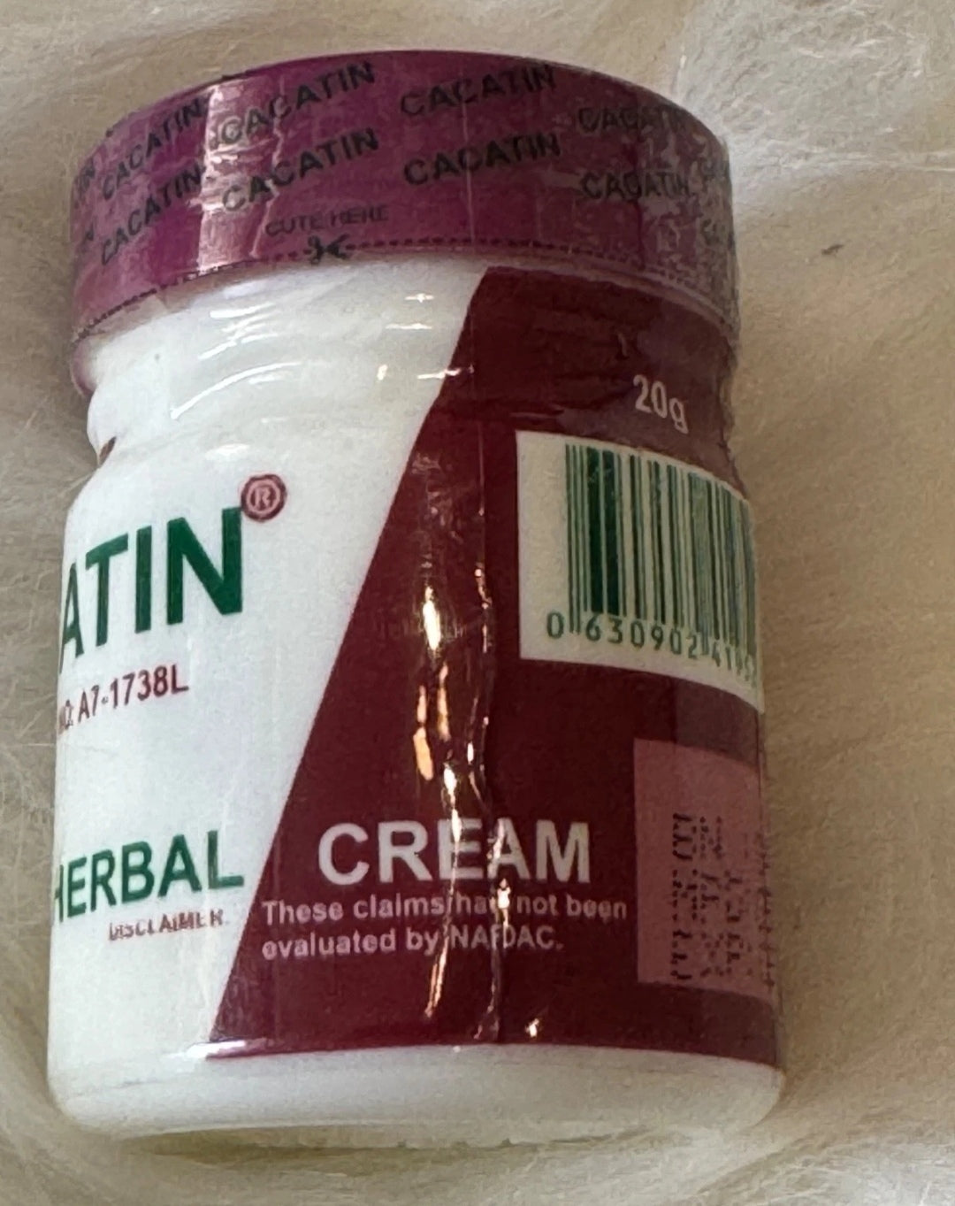 Cacatin Herbal Antiseptic Cream 20g - 2 Pcs Pack for Skin Care Skin Repair Acne