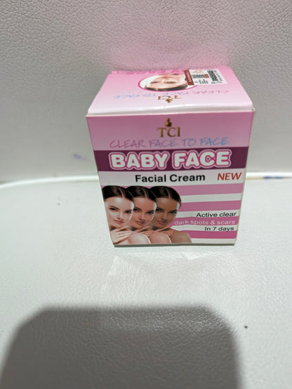 TCI Baby Face Facial Cream New Active Clear Skin in 7 Days