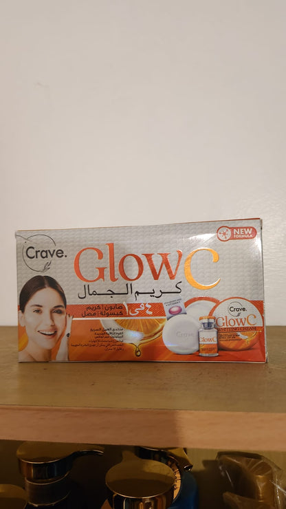 CRAVE GLOW C FACE CREAM 4-in-1 WHITENING FORMULA X1 for Radiant Skin Care