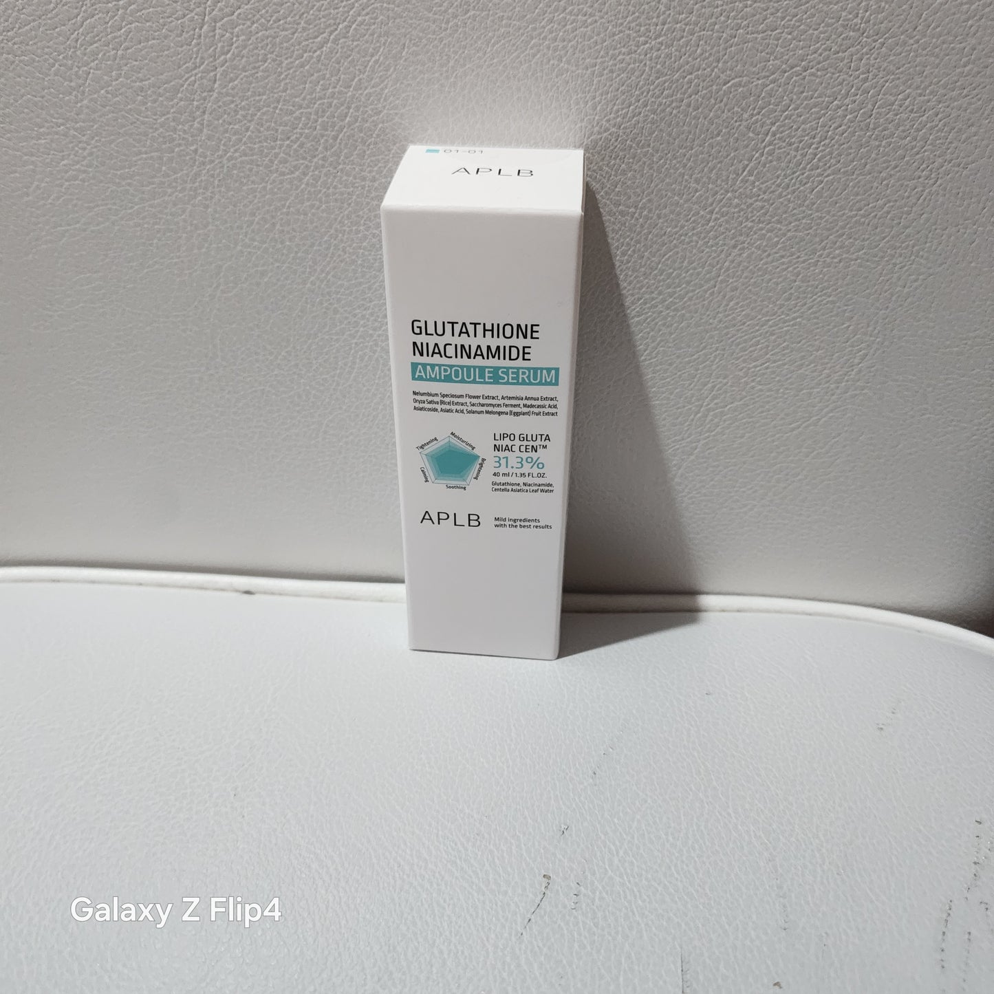 APLB Glutathione Niacinamide Ampoule Serum for Radiant Skin Care with 20% Gluta and 10% Niacinamide