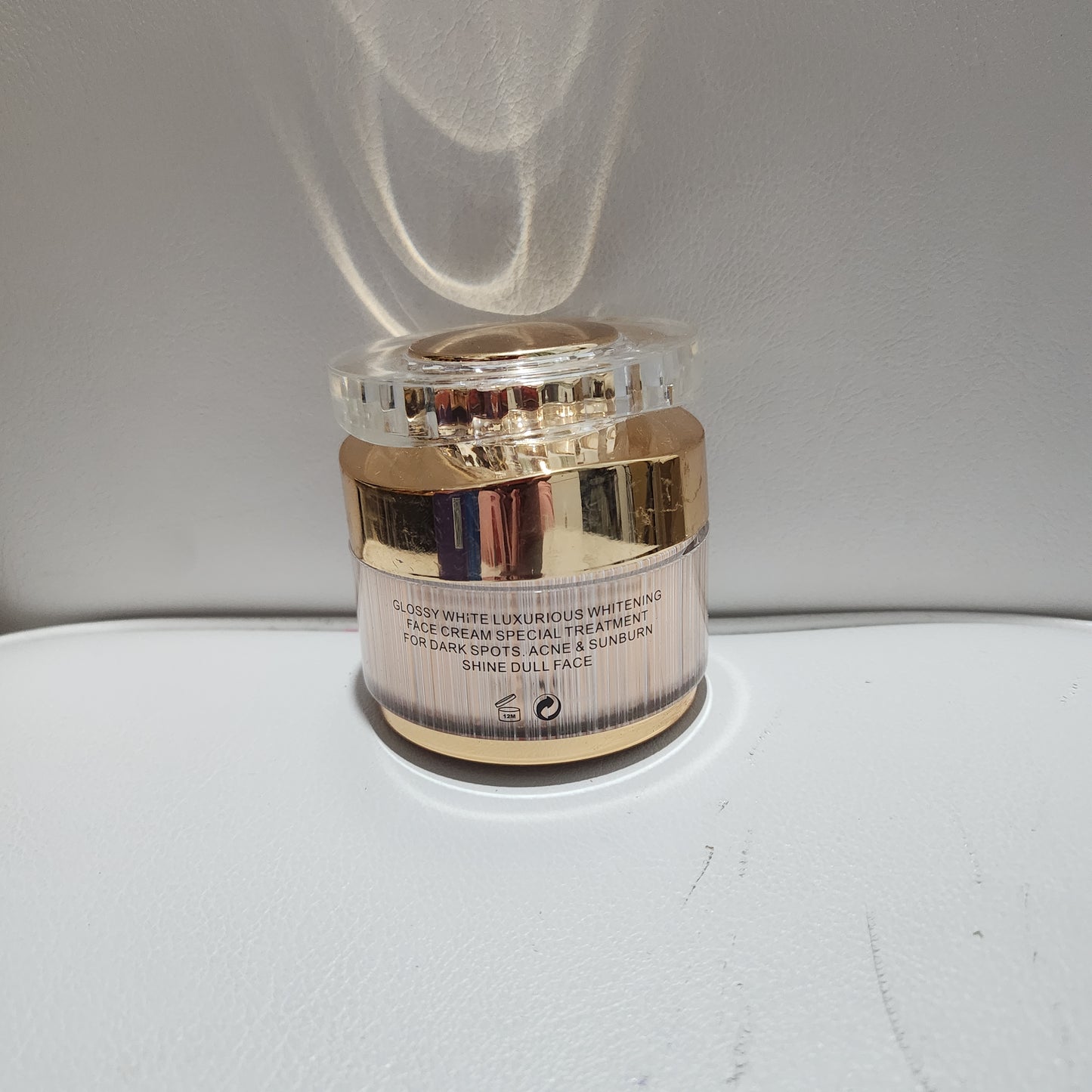 Glossy White Facial Cream - Luxurious Skincare for Radiant Complexion