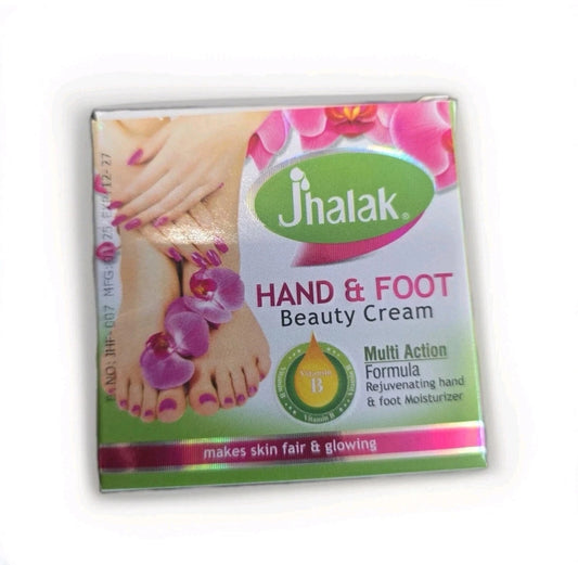 Jhalak Hand & Foot Whitening Cream 30ml for Dark Thighs Underarms Herbal Extracts Multi Action Formula