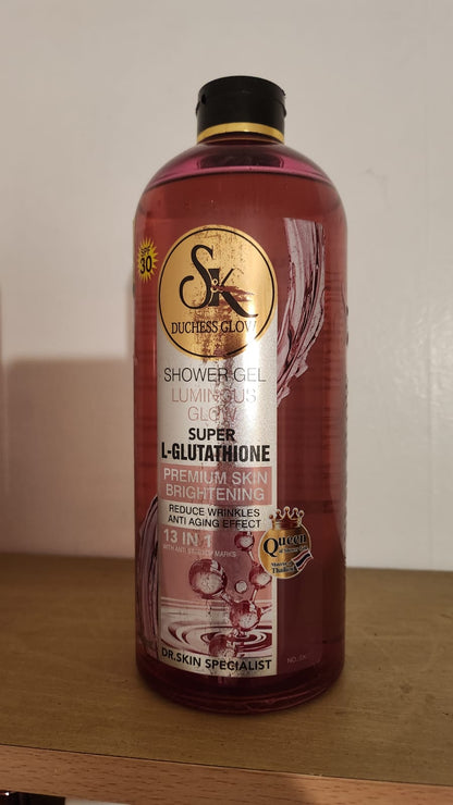 SK Duchess Glow Super L Glutathione Body Brightening 13-in-1 Shower Gel 1000ml for Radiant Skin Care