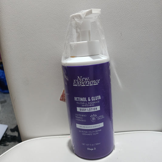 New Experience Retinol & Gluta Youthful Radiance Whitening Body Lotion 500ml Stage 3 Brightening & Moisturizing