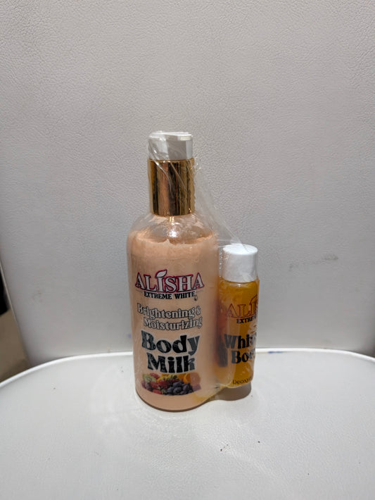 Alisha Extreme White Brightening & Moisturizing Body Milk for Radiant Skin Care